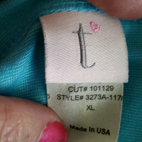 T. Designer Blue Sleeveless top Sz XL - Picture 3 of 3